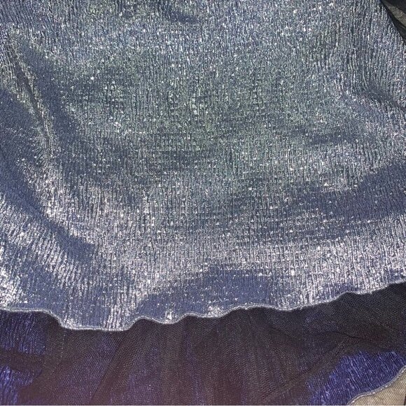 dELiA*s Dress Size‎ 5/6 Black Silver Tulle Tutu Formal Cocktail Strapless Straps - Picture 9 of 12